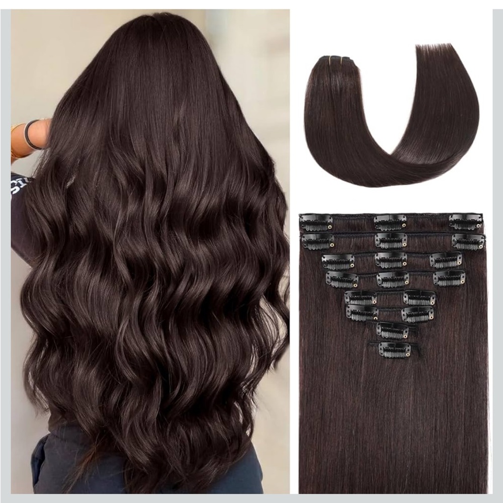 Remy Human Dark Brown Hair Extensions